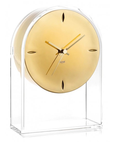 Zegar stołowy Air Du Temps kryształowo-złoty Kartell