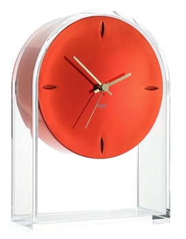 Zegar stołowy Air Du Temps kryształowo-czerwony Kartell