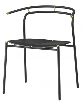 Krzesło metalowe Novo czarno-złote AYTM
