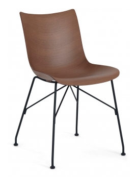 Krzesło P/Wood ciemne drewno/czarny Kartell