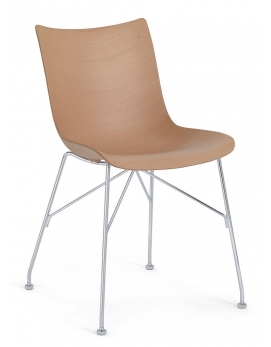 Krzesło P/Wood jasne drewno/chrom Kartell