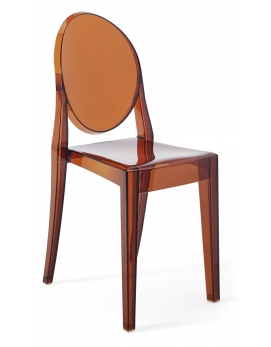 Krzesło Victoria Ghost bursztynowe Kartell