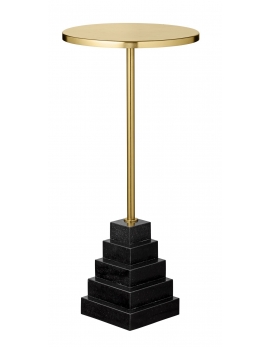 Stolik Solum Ø 32 cm złoto-czarny AYTM