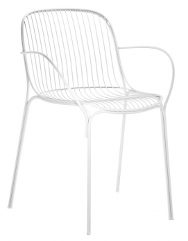 Krzesło z podłokietnikami Hiray białe Kartell