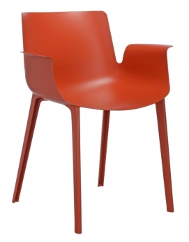 Krzesło PIUMA rdzawo-pomarańczowe KARTELL