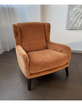Fotel Grata C169 pomarańczowa tkanina Natuzzi Editions