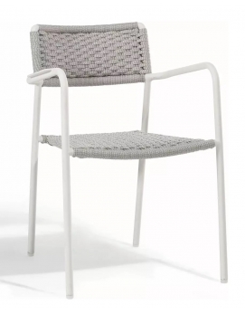 Krzesło outdoorowe Echo biały/srebrny Manutti