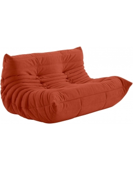 Sofa Togo 2-osobowa tkanina Alcantara orange Ligne Roset