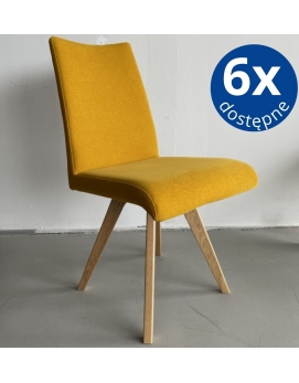 Krzesło Annika dąb, żółta tkanina Klose