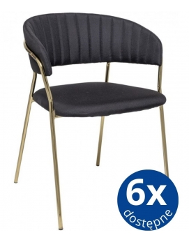 Krzesło Form czarno-złote Bloomingville