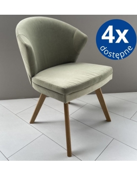 Krzesło S 82 dąb naturalny zielona tkanina Klose