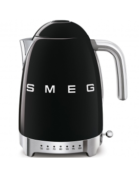 Czajnik elektryczny czarny z regulacją temperatury 50's Style SMEG