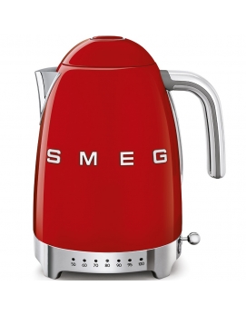 Czajnik elektryczny czerwony z regulacją temperatury 50's Style SMEG