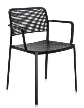 Krzesło z podłokietnikami AUDREY czarne KARTELL