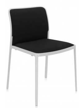 Krzesło AUDREY SOFT biało-czarne KARTELL Tkanina Kvadrat Divina 3