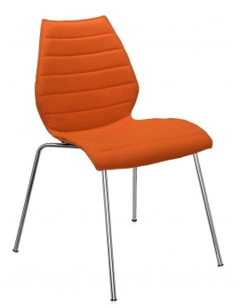 Krzesło MAUI SOFT pomarańczowe KARTELL Tkanina Kvadrat Divina 3