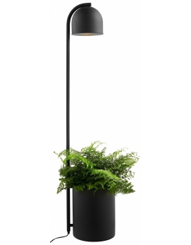 Lampa podłogowa z doniczką Botanica XL czarna Kaspa